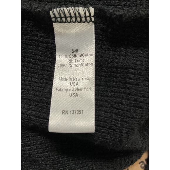 Marissa Webb 'Blair' Black Waffle Knit Puff Sleeve Pullover Size M - Picture 5 of 5